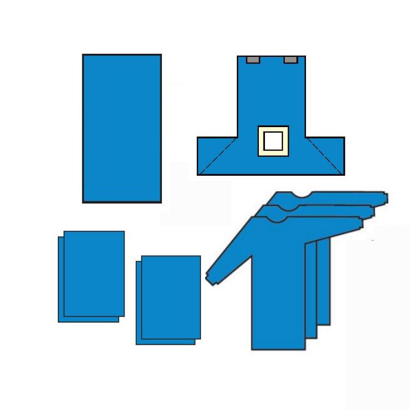 Комплект одягу та покриттів для лапароскопії, стерильний, одноразового використання ,ТМ «АХІЛЛ»